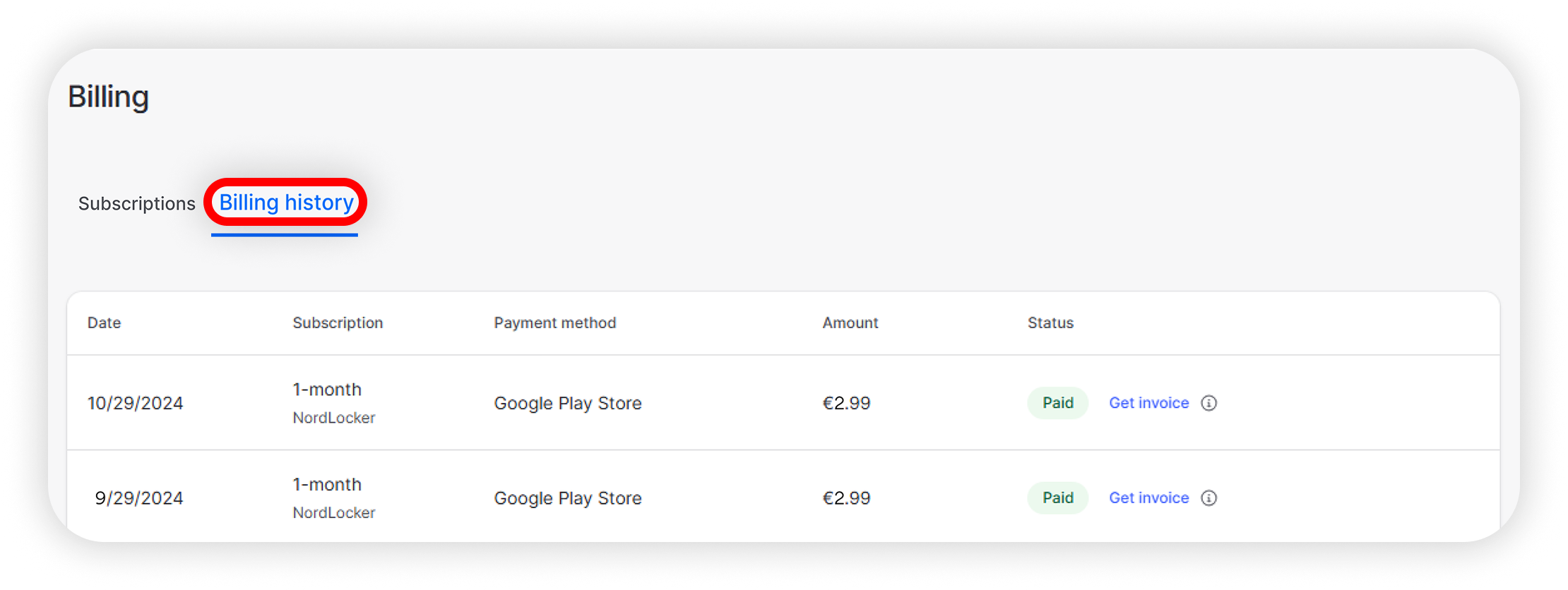 View of NA's billing section, billing history button is highlighted.png