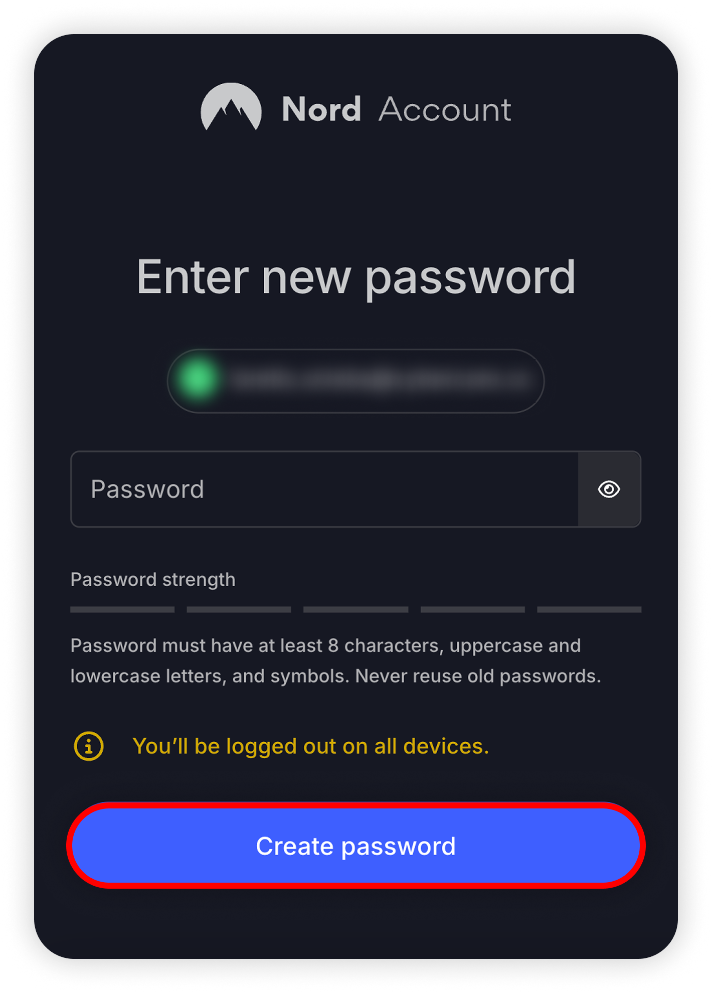 View of NA account password reset section, create password button is highlighted.png