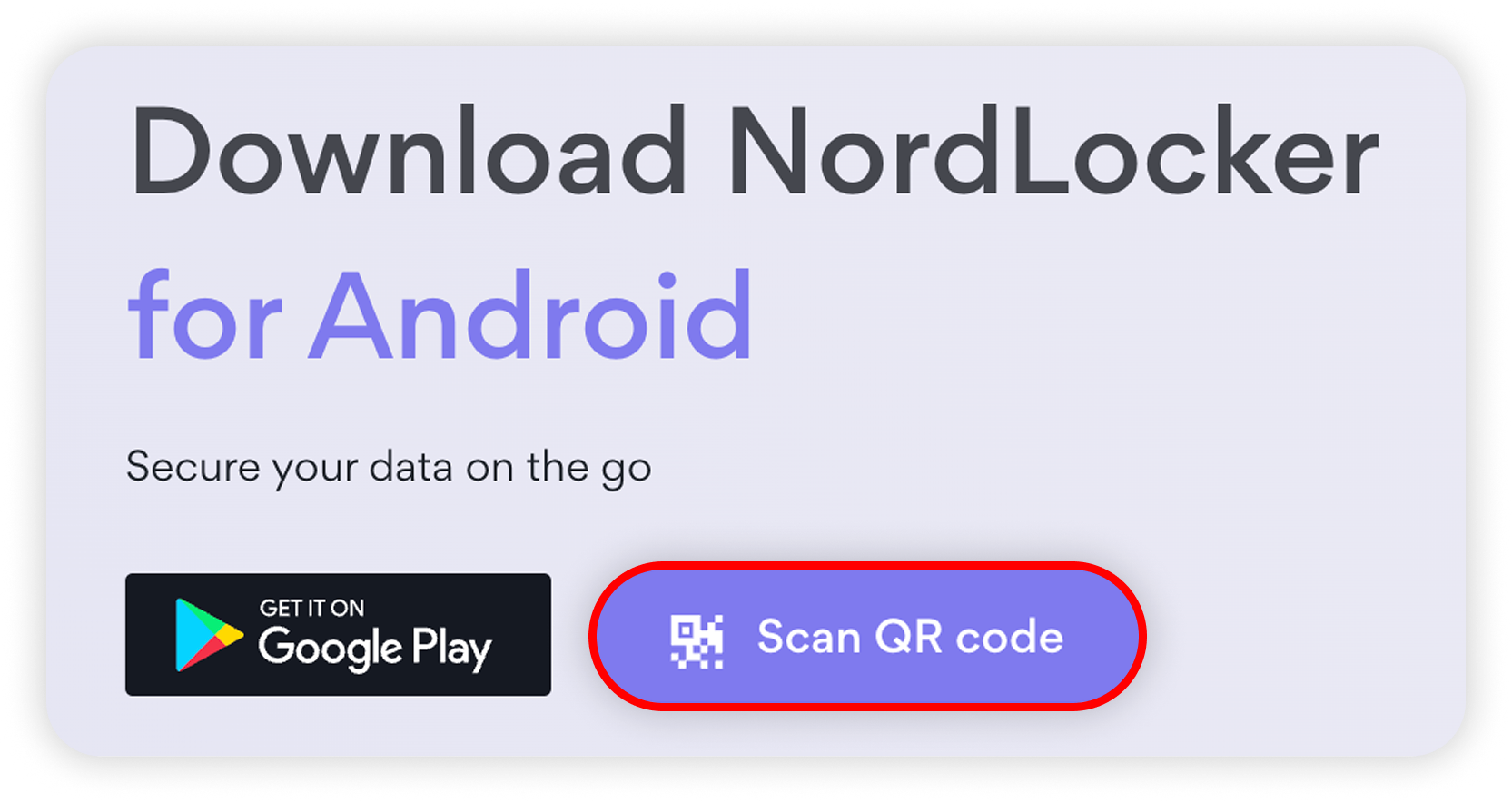 View of NordLocker website, scan qr code button is highlighted.png