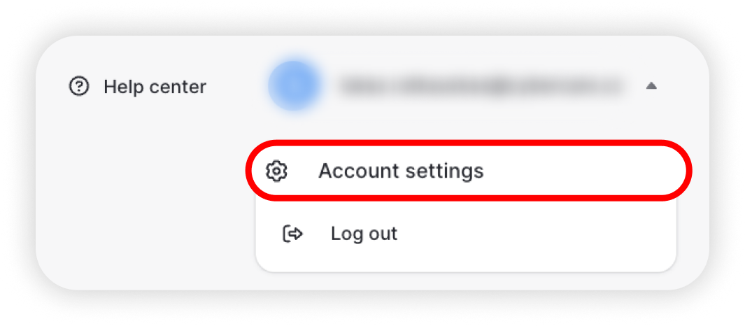 View of NordLocker's dropdown selection top right, account settings is highlighted.png