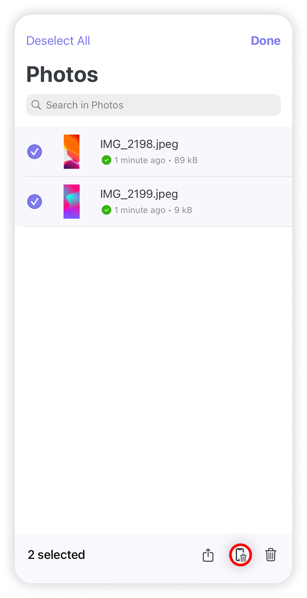View of NordLocker iOS app, offline button is highlighted-1.png